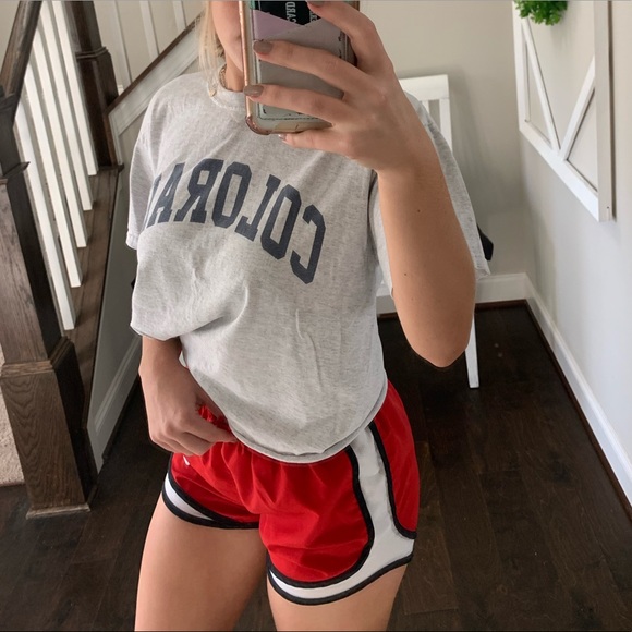 Red Nike shorts - Picture 2 of 5